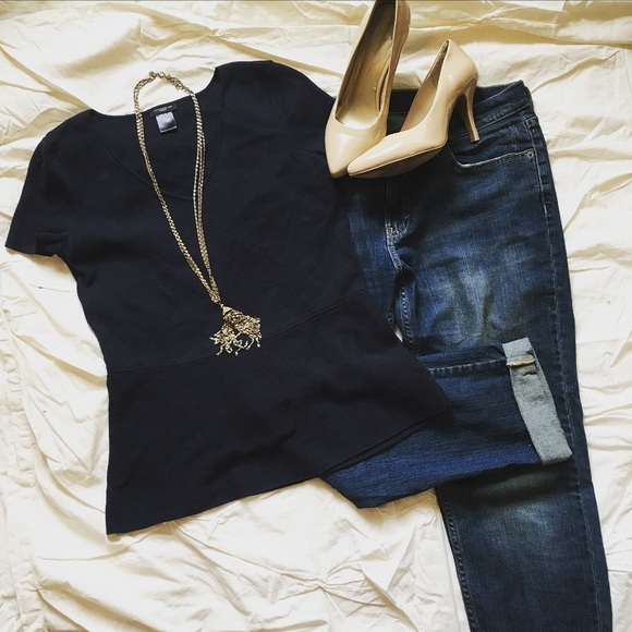 Ann Taylor Sweaters - ANN TAYLOR Petite Peplum Sweater